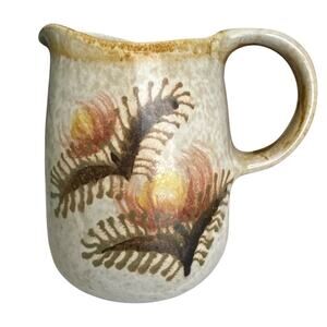 Vintage Chatham Pottery Thistle Floral Jug Pitcher